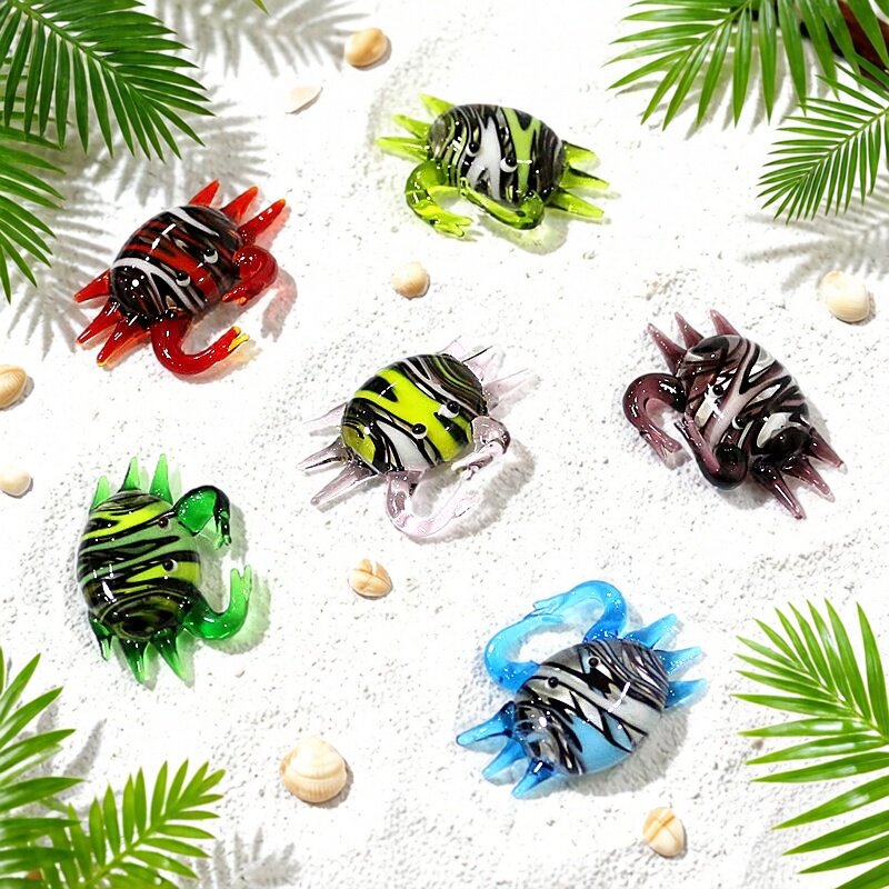 Aquarium And Marine - Handmade Cute Mini Glass Crab Figurine
