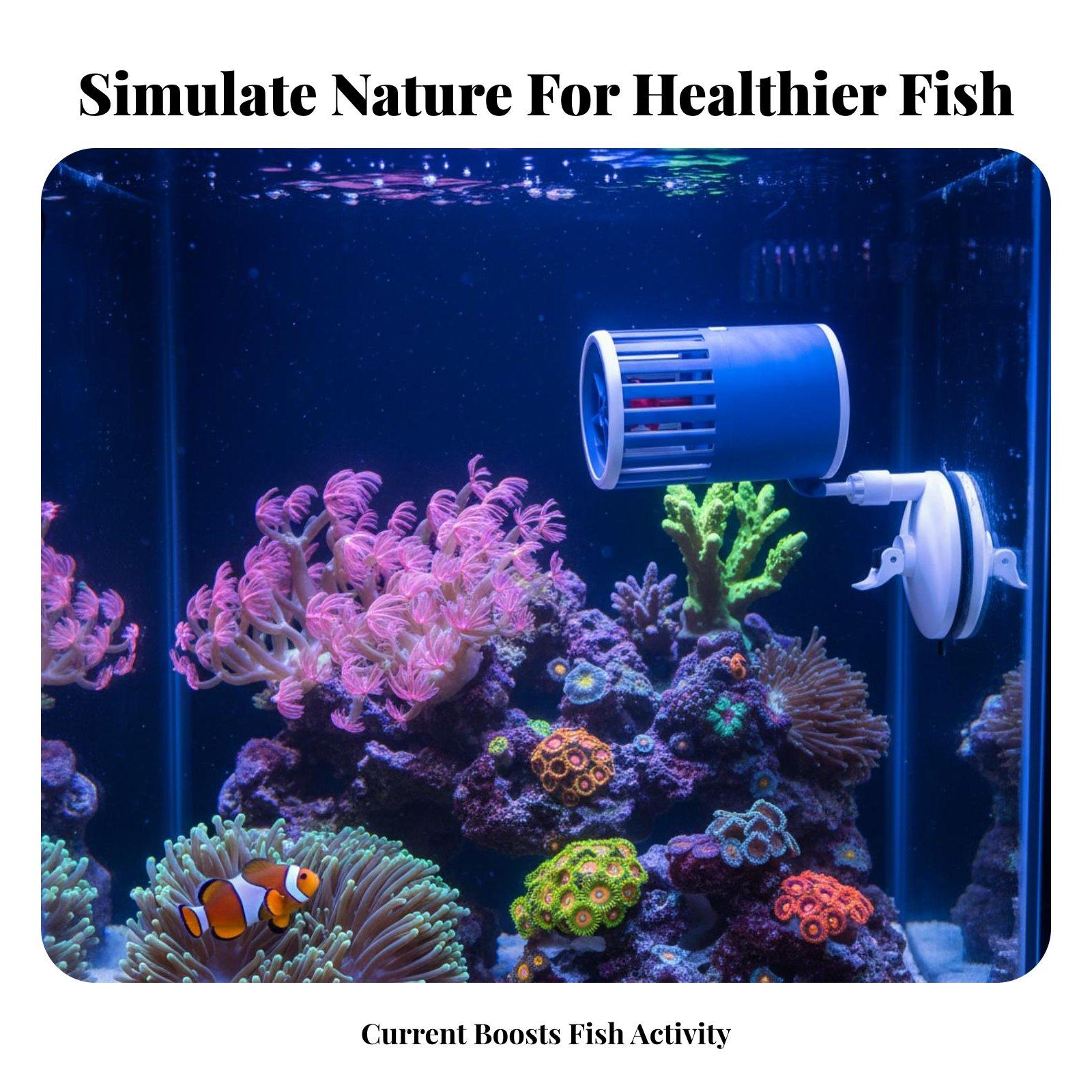 Marine Aquarium Wave Maker - Fish Tank Wave Maker Submersible Circulation
