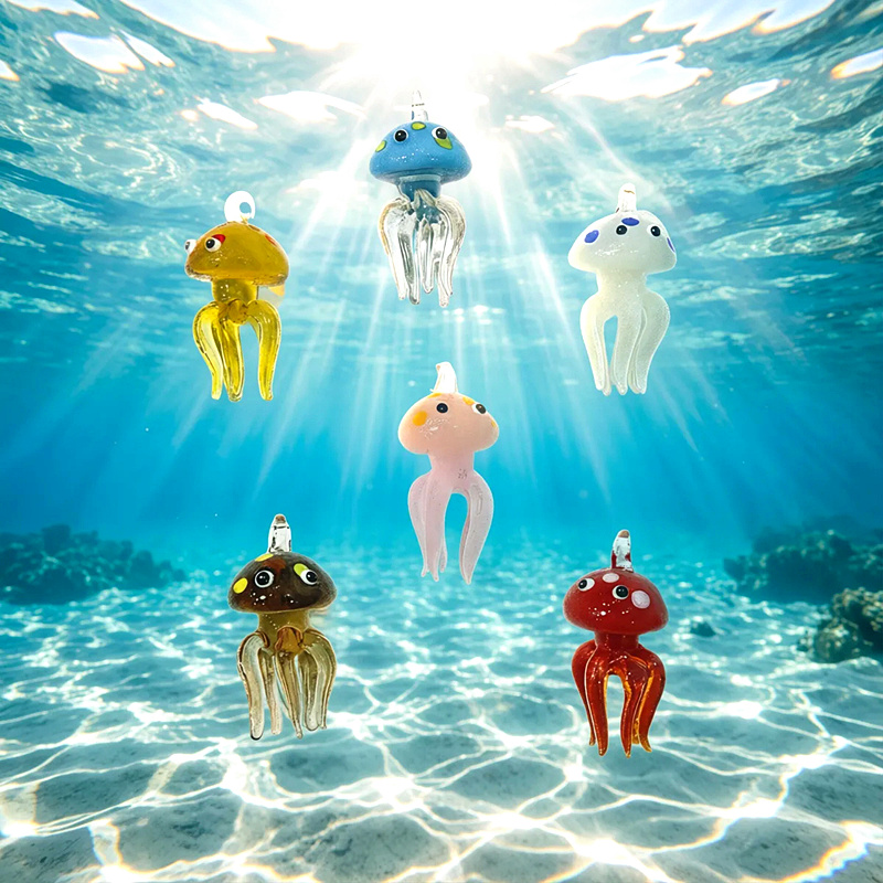 Colorful Mini Jellyfish Glass  - Marine Life Aquariums recension och pris