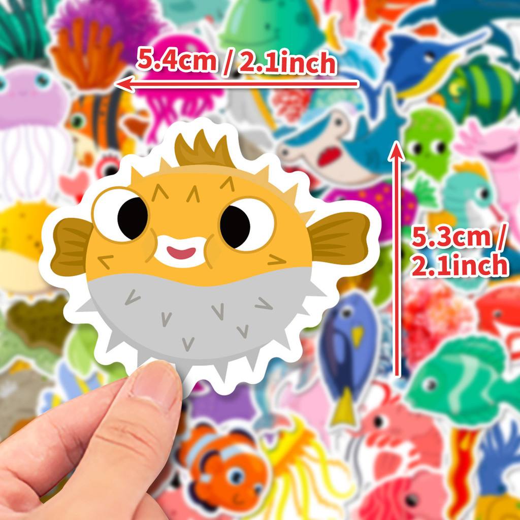 50Pcs Marine Life Stickers Dol - Marine Life Aquariums recension och pris