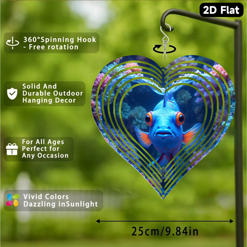2D Flat, 1pc Bohemian Blue Man - Aquarium Marine Blue recension och pris