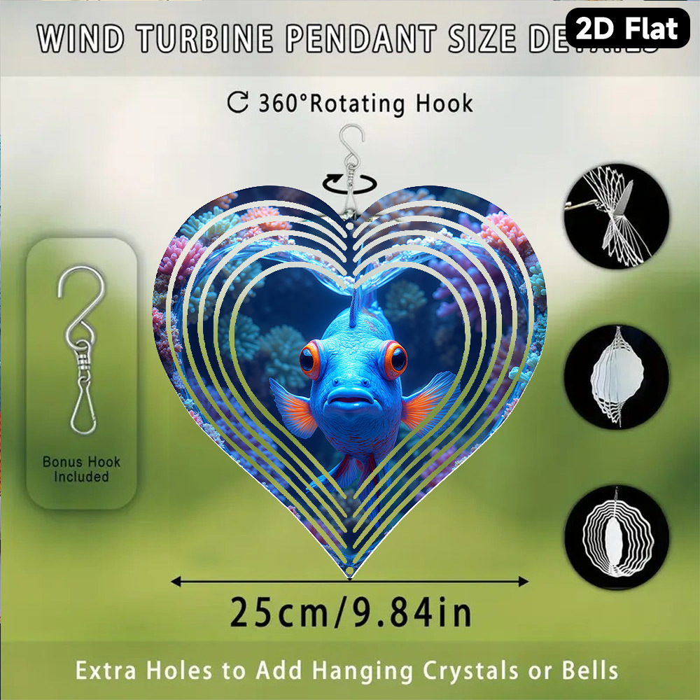 2D Flat, 1pc Bohemian Blue Man - Aquarium Marine Blue recension och pris